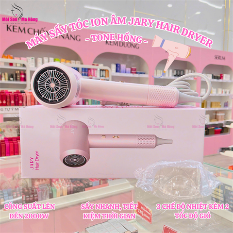 MÁY SẤY TÓC ION ÂM JARY HAIR DRYER - TONE HỒNG - Xanh- Vàng