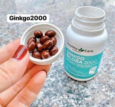 Bổ não HealthyCare Ginkgo Biloba 2000mg Úc 100 viên