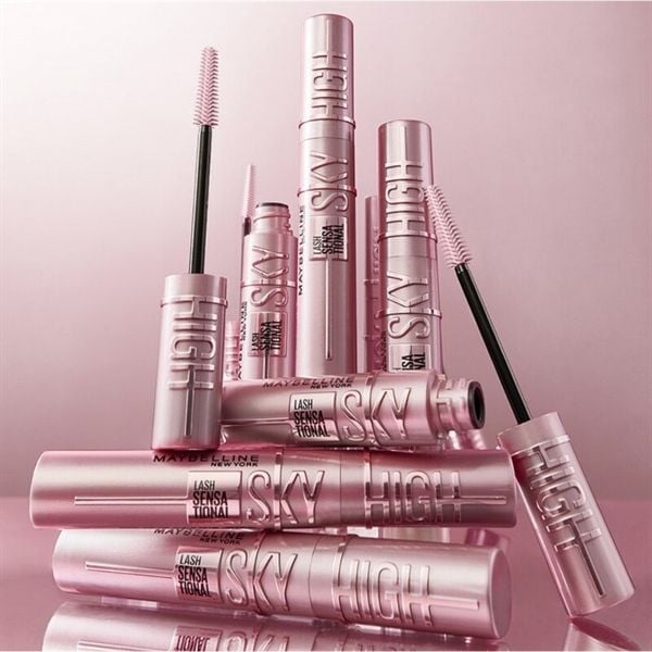 (CÔNG TY) Mascara Maybelline Tơi Dài Mi Không Giới Hạn 6ml Lash Sensational Sky High Waterproof Mascara Makeup (Hồng)