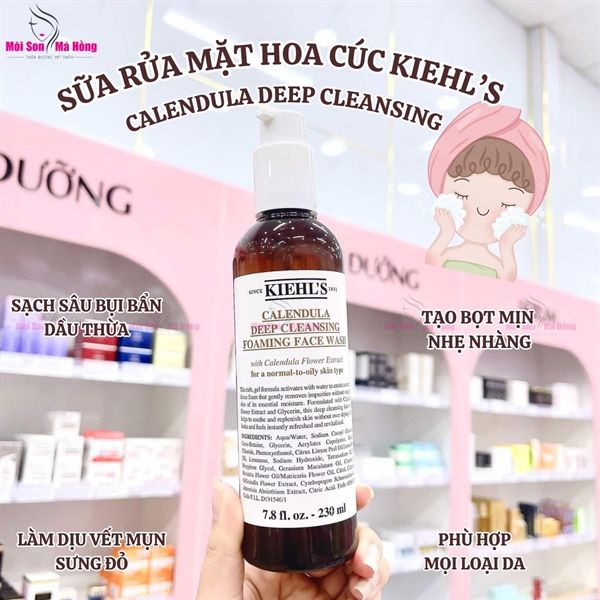 Sữa Rửa Mặt Kiehl's Calendula Deep Cleansing Foaming Face Wash Hoa Cúc 230ml