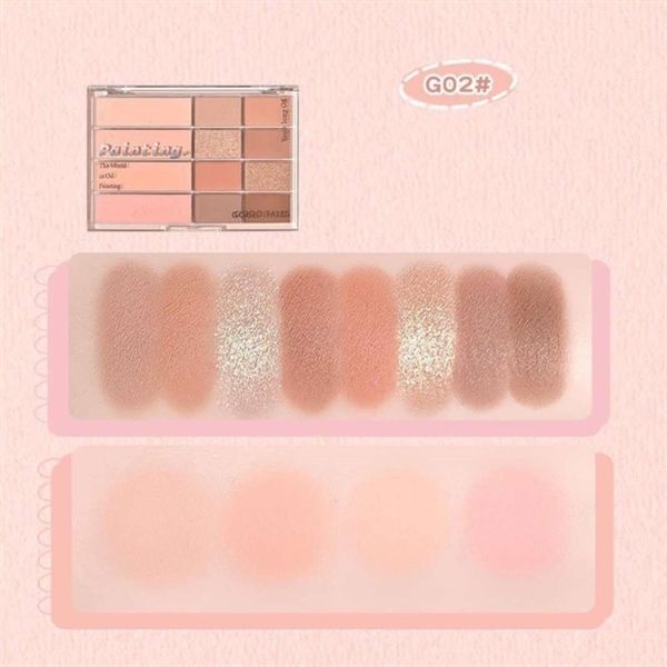 Phấn Mắt GoGo Tales 12 ô Pink Mist Shoft Focus G02