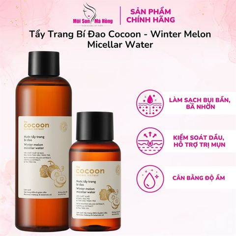 Nước tẩy trang bí đao Cocoon tẩy sạch makeup & giảm dầu 140ml