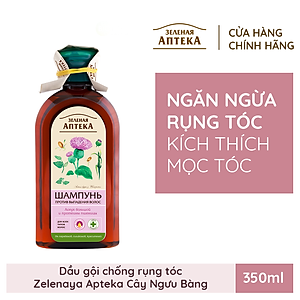 Dầu gội Zelenaya Apteka chống rụng tóc cây ngưu bàng và protein lúa mì 350ml