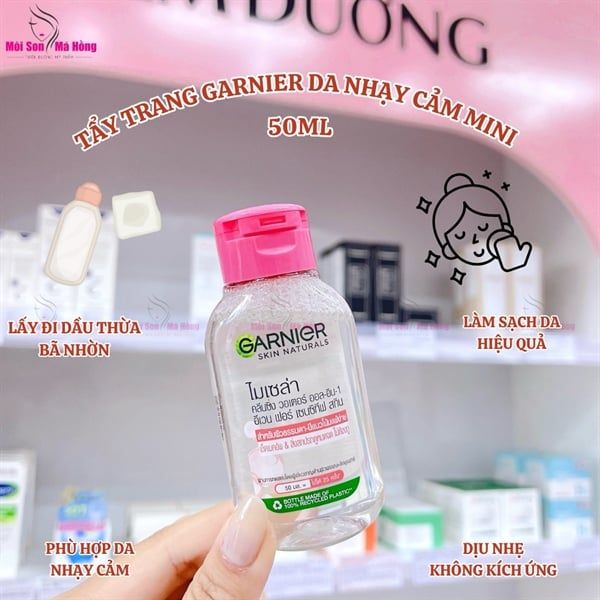 Nước Tẩy Trang Garnier Micellar Cleansing Water 50ml