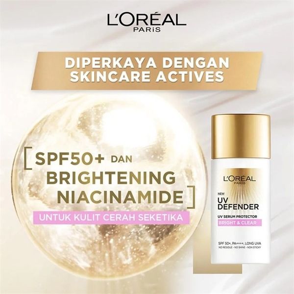 Kem Chống Nắng Loreal UV Defender Bright & Clear Nâng Tông Giảm Thâm 50ml