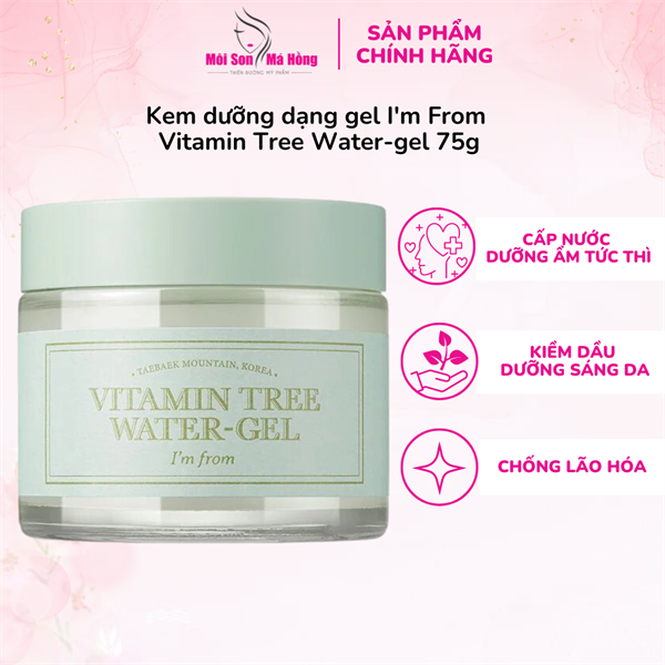 Gel Dưỡng I'm from Dưỡng Ẩm Và Kiểm Soát Dầu 75g Vitamin Tree Water Gel