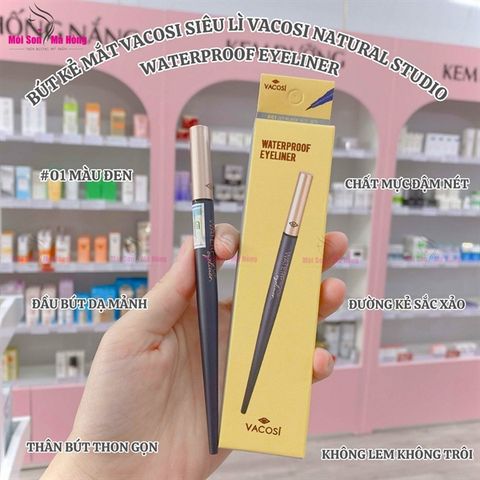 Bút Kẻ Mắt Vacosi Dạng Nước Siêu Lì - 01 Jet Black