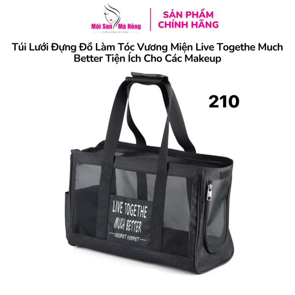 Túi Lưới Đựng Đồ Làm Tóc Vương Miện Live Togethe Much Better Tiện Ích Cho Các Makeup