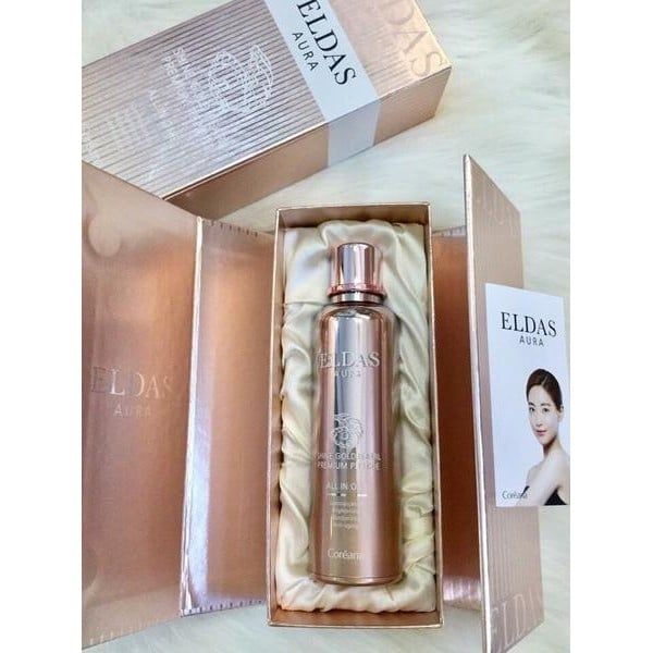 (CÔNG TY) Tinh Chất Tế Bào Gốc Eldas Aura Shine Gold Pearl Premium Peptide All In One 100ml