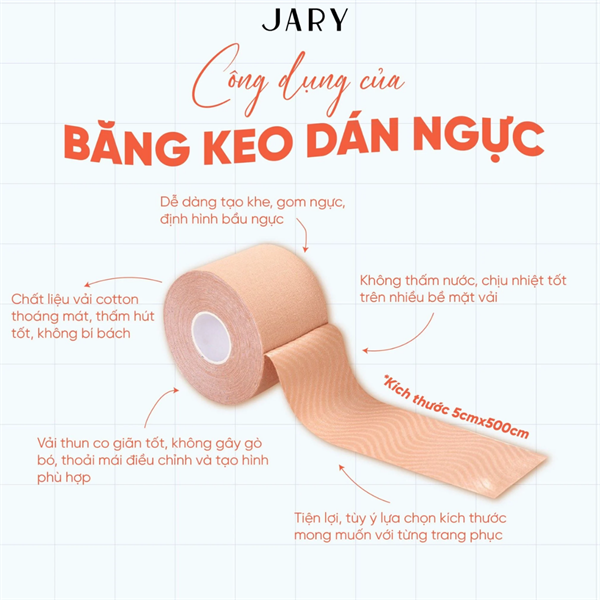 Băng Keo Dán Ngực Tạo Kiểu Đa Năng Jary Boob Tape