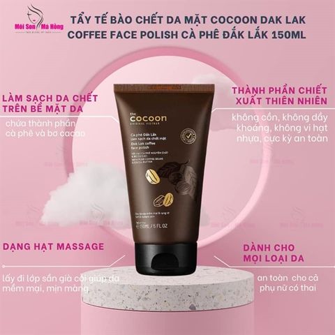 (CÔNG TY) Tẩy Tế Bào Chết Mặt Cà Phê Cocoon Dak Lak Coffee Face Polish 150ml