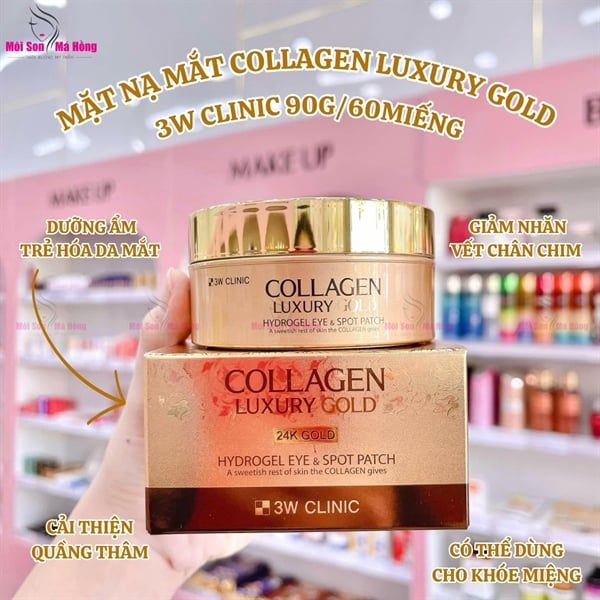Mặt nạ trị thâm và dưỡng da vùng mắt 3W Clinic Collagen Luxury Gold 90g