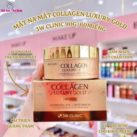 Mặt nạ trị thâm và dưỡng da vùng mắt 3W Clinic Collagen Luxury Gold 90g