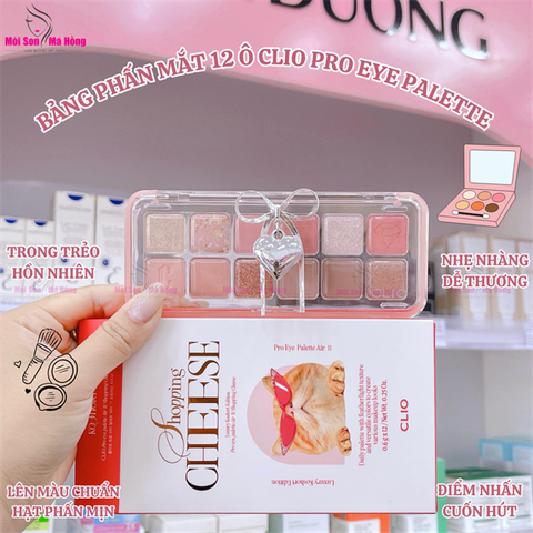 Bảng Phấn Mắt 12 Ô Clio Pro Eye Palette Luxury Koshort Edition #11 Shopping Cheese