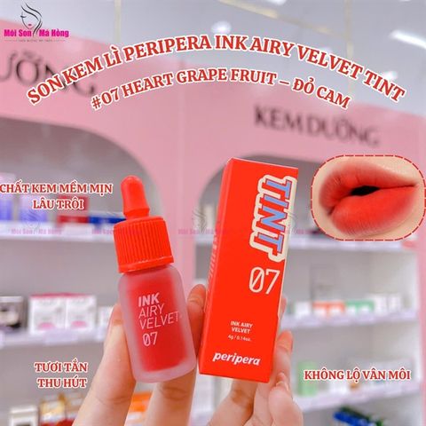 PERIPERA Son Kem Peripera Ink Airy Velvet - 07 Heart Grapefruit