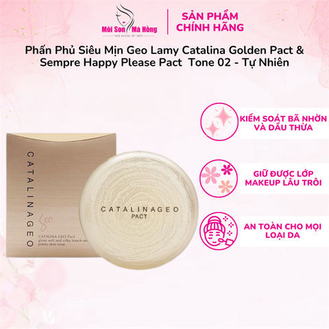 Phấn phủ Catalina Geo Pact Beige (02) 22g