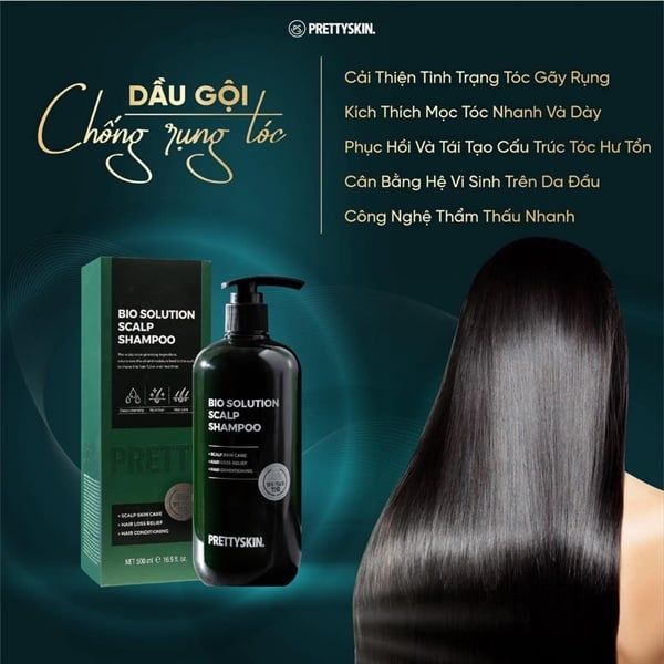 Dầu Gội Chống Rụng Tóc Pretty Skin Bio Solution Scalp Shampoo 500ml