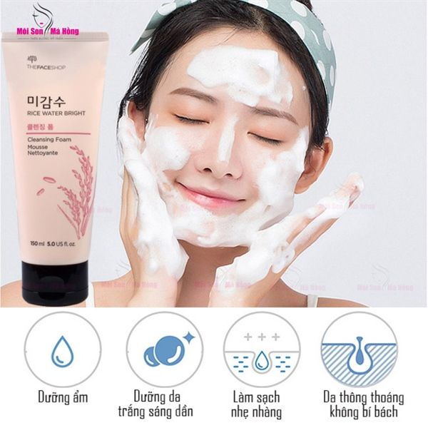 Sữa Rửa Mặt the Face Shop Rice Water Bright Cleansing Foam 150ml