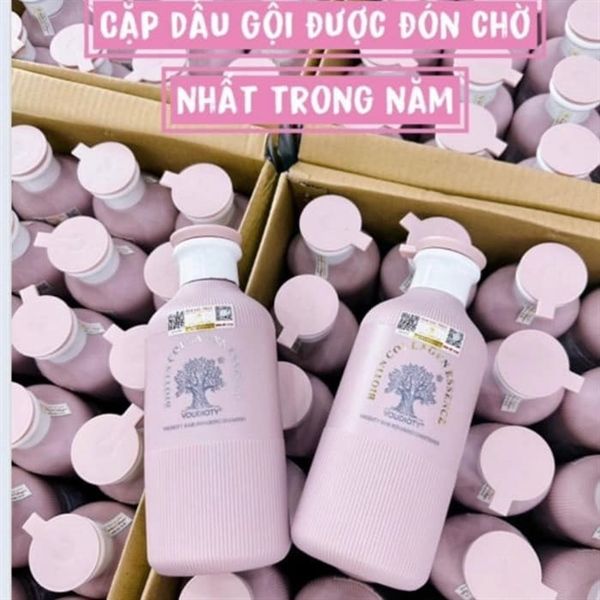 Bộ Dầu Gội Xả Biotin & Collagen Essence Màu Hồng 500ml