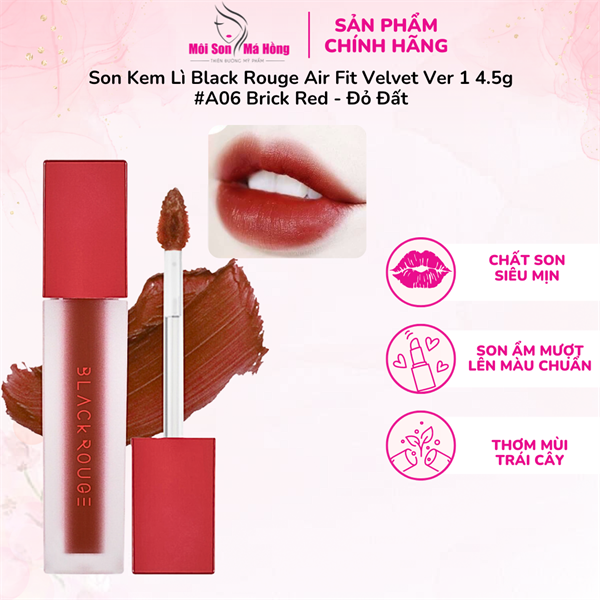 [A01 - A52] Son Kem Lỳ Black Rouge Air Fit Velvet Tint  Full 9 Ver 1-2-3-4-5-6-7-8-9
