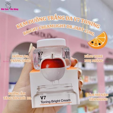 Kem Dưỡng Dr.Jart+ V7 Toning Bright Cream Dưỡng Trắng, Giảm Thâm Nám 15ml