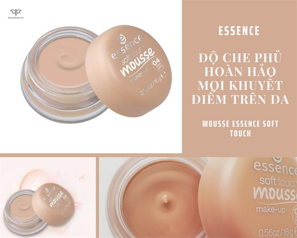 Phấn tươi Essence Soft Touch Mousse Makeup Đức che khuyết điểm chất kem mỏng nhẹ tự nhiên 16g 04