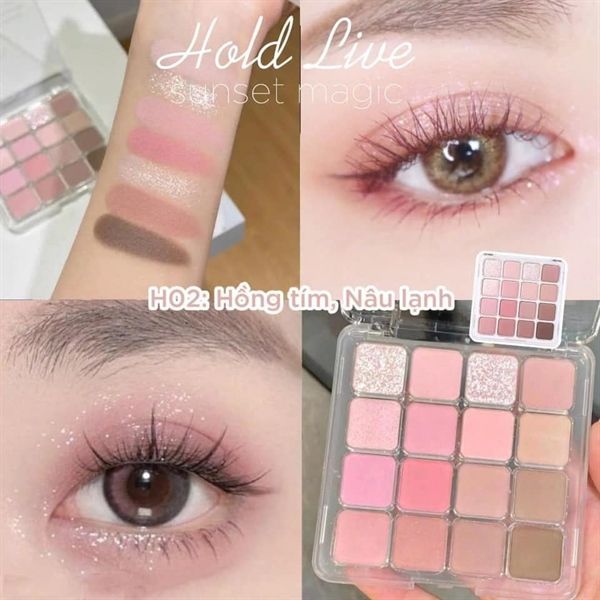 Bảng Phấn Mắt 16 Ô Trang Điểm Mắt Nhũ Mịn Lì Hold Live Sunset Magic Eyeshadow Palette # H02