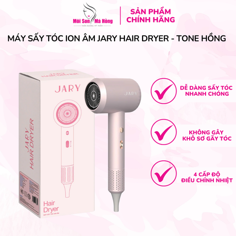 MÁY SẤY TÓC ION ÂM JARY HAIR DRYER - TONE HỒNG - Xanh- Vàng