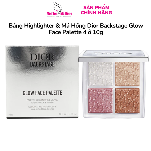 Phấn bắt sáng, tạo khối 4 ô Dior Back Stage Glow Face Palette Highlight &Blush 10g- Pháp