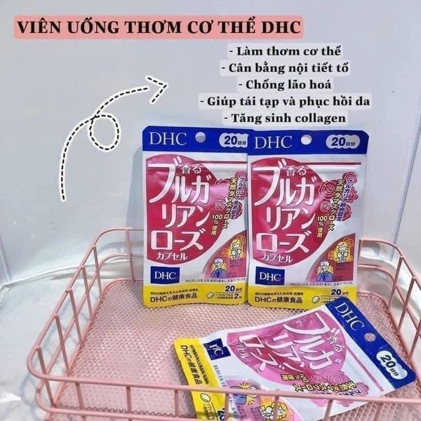 Viên uống hoa hồng DHC làm thơm cơ thể 20 ngày 40v