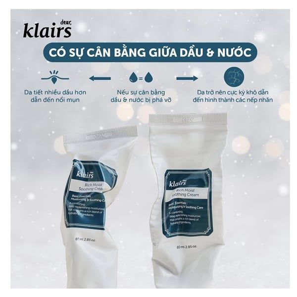 Kem Dưỡng Ẩm Klairs Cho Da Khô, Nhạy Cảm 80ml Rich Moist Soothing Cream