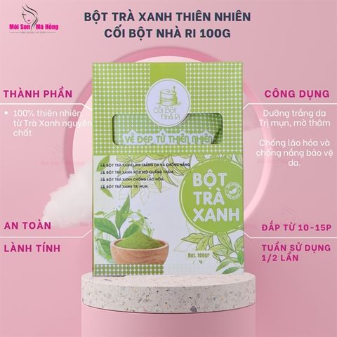 Bột trà xanh cối bột cà ri 100g