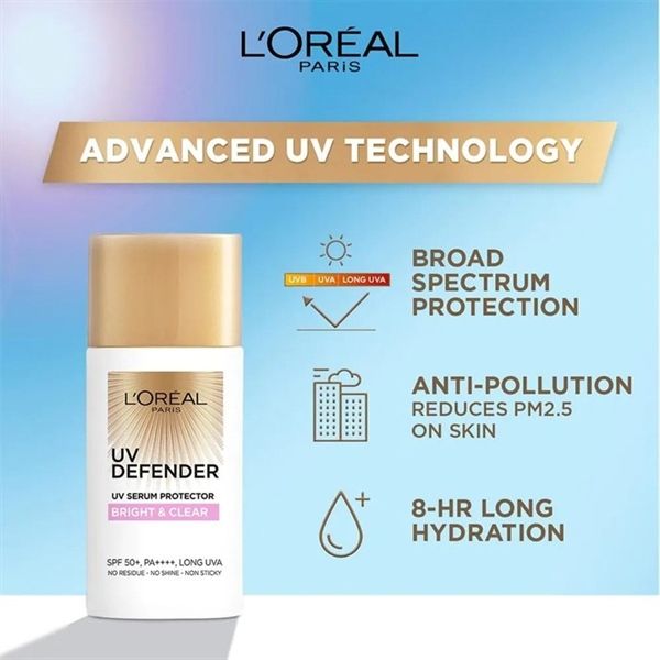 Kem Chống Nắng Loreal UV Defender Bright & Clear Nâng Tông Giảm Thâm 50ml