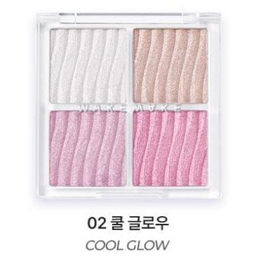 Bảng Highlight 4 Ô Wakemake Glow Palette 7.8gr# 02 cool glow