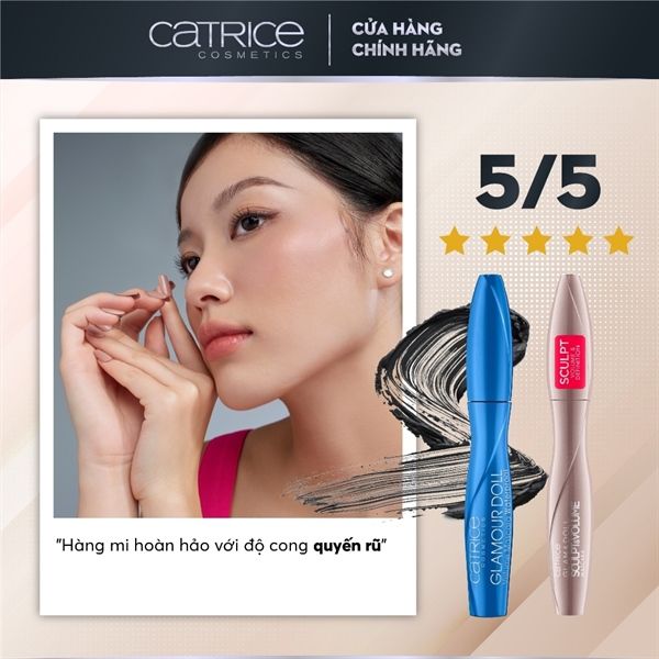 Mascara Chống Lem Chống Trôi Catrice Glam & Doll Volume Mascara Waterproof