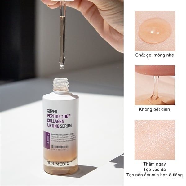 Tinh Chất Tái Tạo Phục Hồi Da Sur.Medic+ Super Peptide Collagen Lifting Serum 50ml