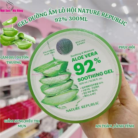 Gel Dưỡng Ẩm Nature Republic Soothing & Moisture Lô Hội 92% 300ml