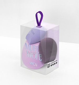 Set 3 bông phấn vát xéo Vacosi Versatile Tím BP43