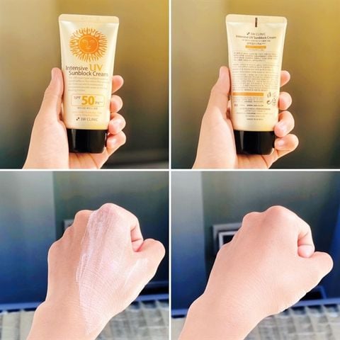 Kem Chống Nắng 3W Clinic Dành Cho Mọi Loại Da SPF50 PA+++ 70ml Intensive UV Sunblock Cream