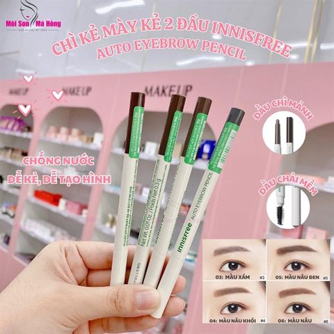 Chì Kẻ Mày Ngang Mảnh, Lâu Trôi Innisfree Auto Eyebrow Pencil 0.3g