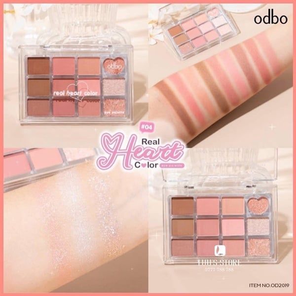 Phấn mắt 12 ô Odbo Real Heart Color OD2019 - 04