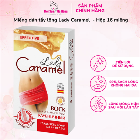 Miếng Dán Tẩy Lông Cho Da Nhạy Cảm Lady Caramel Effective 16PCS