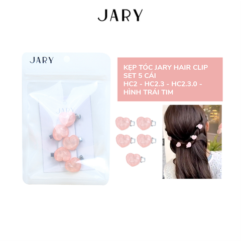 KẸP TÓC JARY HAIR CLIP SET 5 CÁI - HC2 - HC2.3 - HC2.3.0 - HÌNH TRÁI TIM