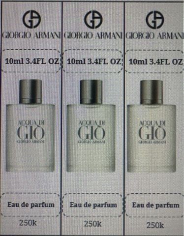 Chai Chiết nước hoa Acqua di Giò 10ml/ 250k