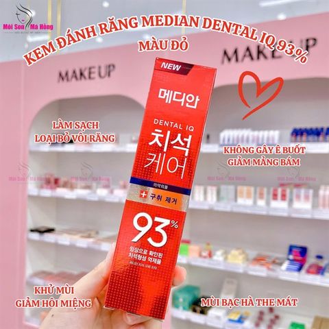 (CÔNG TY) Kem Đánh Răng Median Dental IQ Ngừa Hôi Miệng Màu Đỏ 120g