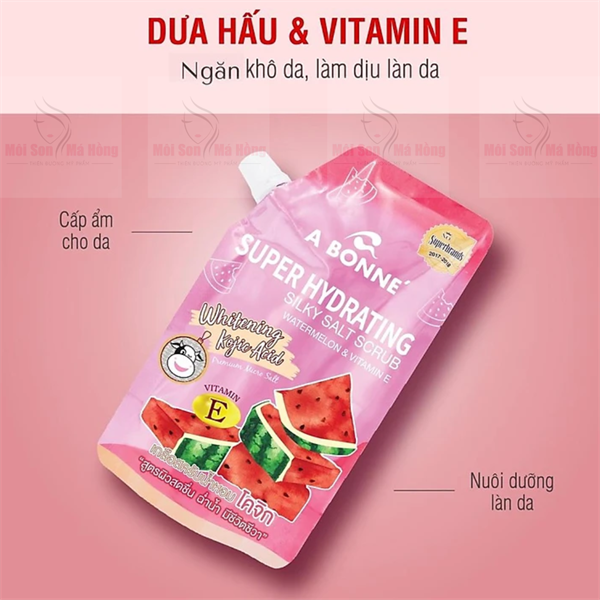 Muối Tắm Sữa Bò A Bonne Chiết Xuất Dưa Hấu Tẩy Da Chết Và Dưỡng Ẩm 350g