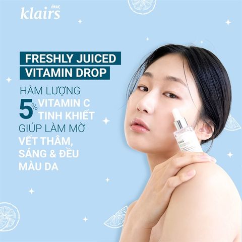 Serum Klairs Vitamin C Cho Da Nhạy Cảm 35ml Freshly Juiced Vitamin Drop