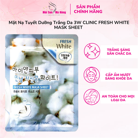 Mặt nạ 3W - Bông tuyết trắng Fresh White Mask Sheet