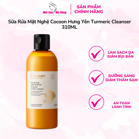 Sữa rửa mặt nghệ Cocoon hung yen turmeric cleanser 140ML/ 310ML