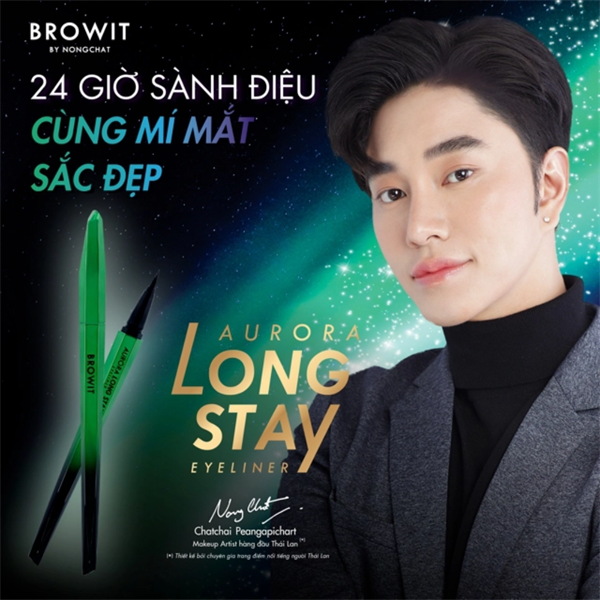 Kẻ mắt nước Browit by Nongchat Aurora Long Stay Eyeliner Super Black 0.5g